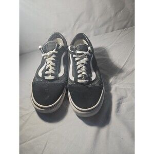 VANS Old Skool Unisex Black and White Low Top Skateboard Shoes M9.5 W11